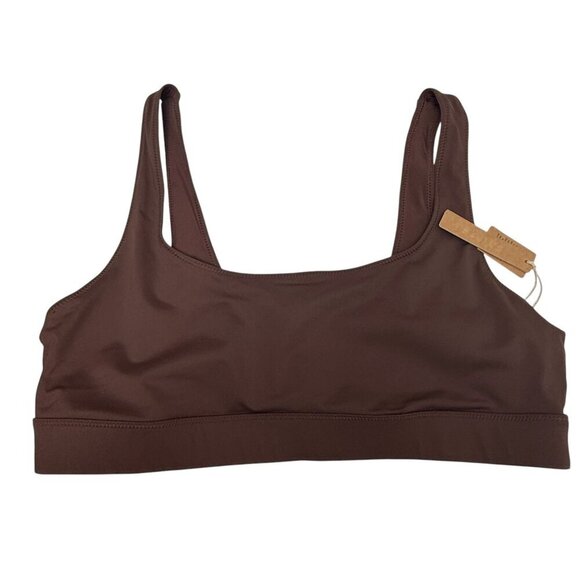 SKIMS Two Piece Swimsuit Plus Size 2X Brown Tank Bikini Top w/ Bottoms NWT - Picture 4 of 14